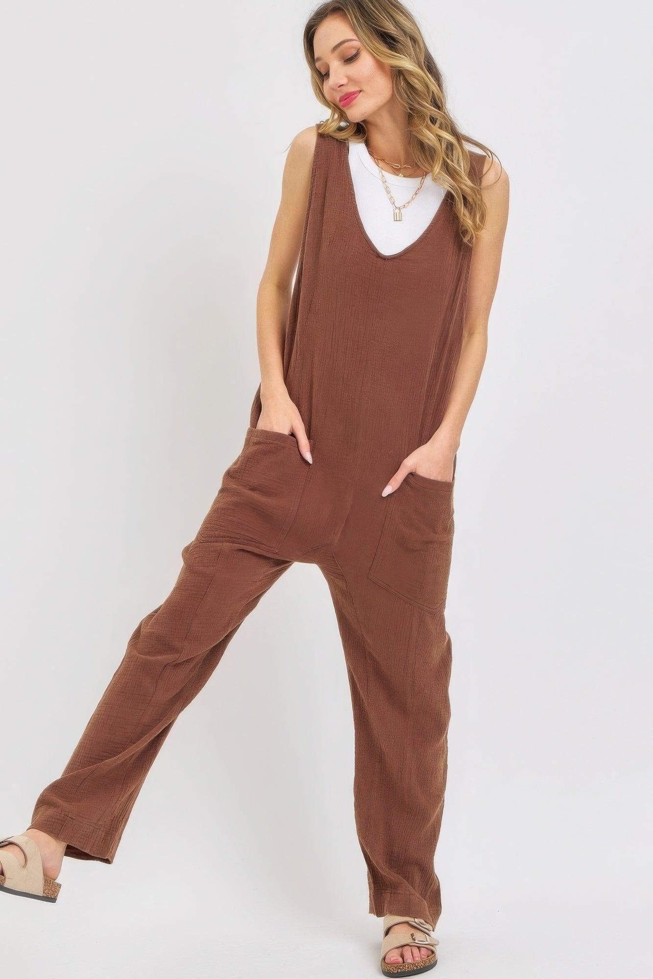 Mineral Washed Summer Jumpsuit Secondary image