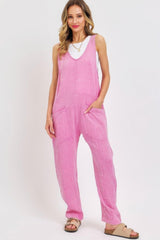 Mineral Washed Summer Jumpsuit | Mixtshop LLC