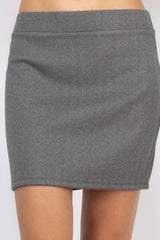 Mid-rise Herringbone Mini Skirt | Mixtshop LLC