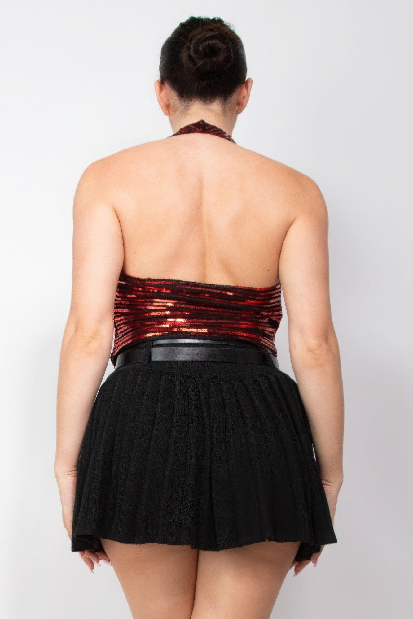 Surplice Halter Sequin Top | Mixtshop LLC