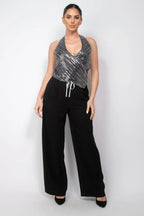 Surplice Halter Sequin Top | Mixtshop LLC