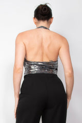 Surplice Halter Sequin Top | Mixtshop LLC