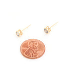 14k Gold Dipped Cz Round Earring | Mixtshop LLC