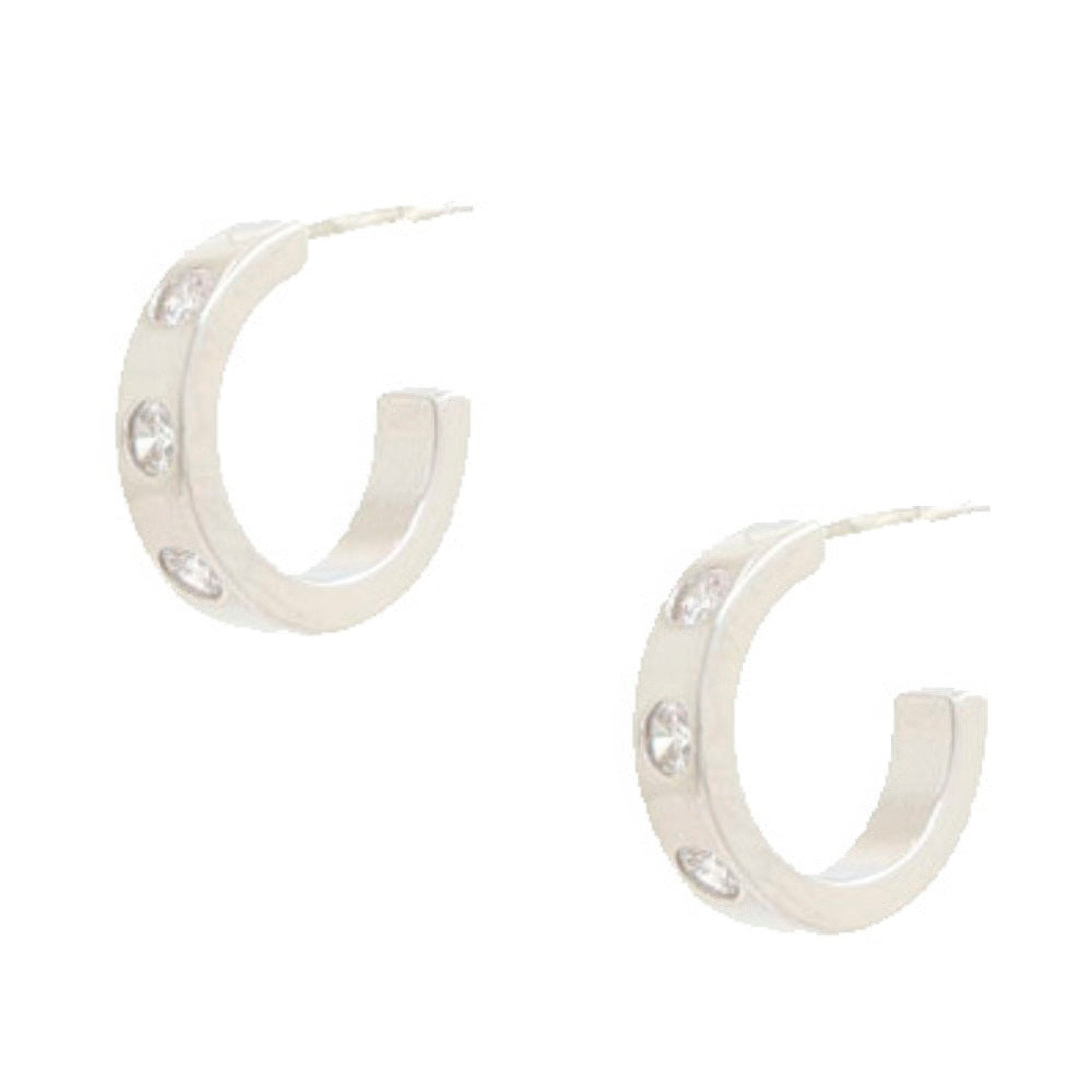 14k Rhinestone Hoop Gold Dipped Earring | Mixtshop LLC