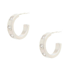 14k Rhinestone Hoop Gold Dipped Earring | Mixtshop LLC