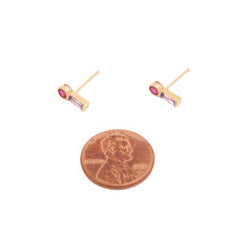 14k Gold Dipped Cz Stone Stud Earring | Mixtshop LLC