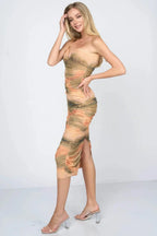 Tie dey printed mesh mini dress | Mixtshop LLC