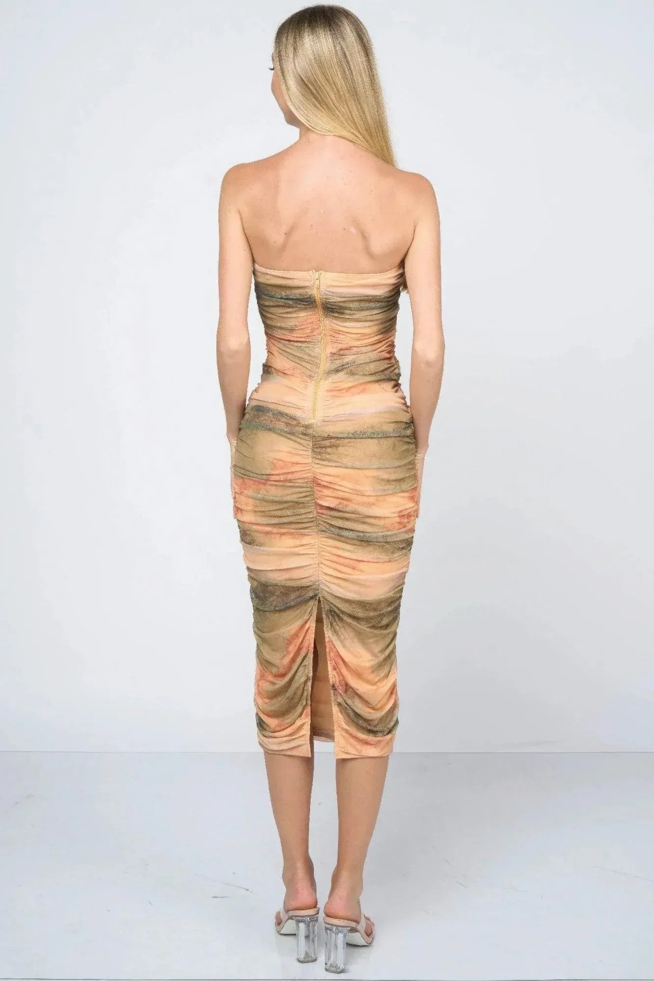 Tie dey printed mesh mini dress | Mixtshop LLC
