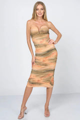 Tie dey printed mesh mini dress | Mixtshop LLC