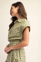 Printed drop shoulder cropped shirt | Mixtshop LLC