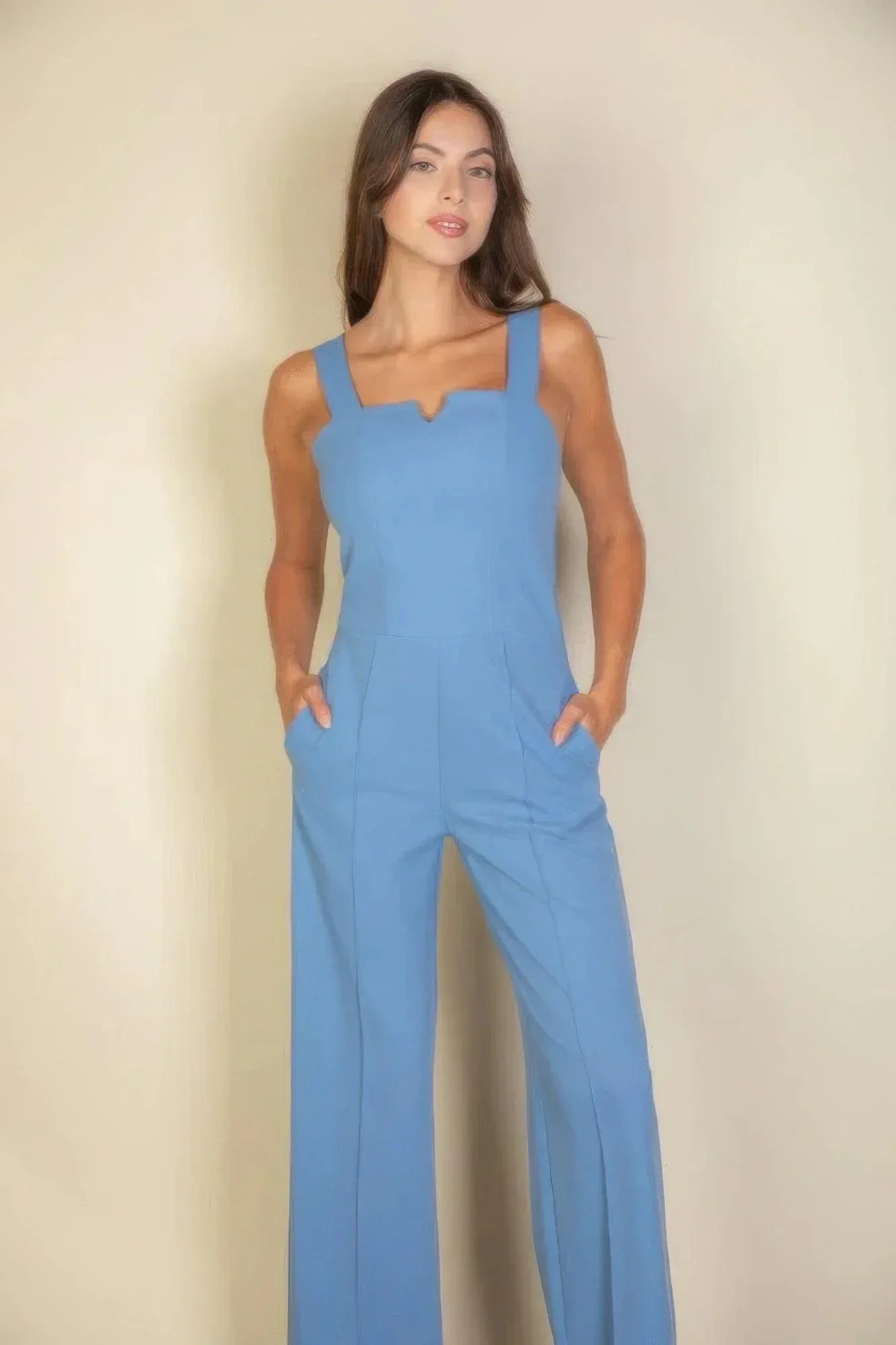 Notched neck cami jumpsuit Secondary image