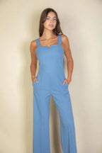 Notched neck cami jumpsuit | Mixtshop LLC