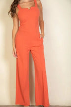 Notched neck cami jumpsuit | Mixtshop LLC
