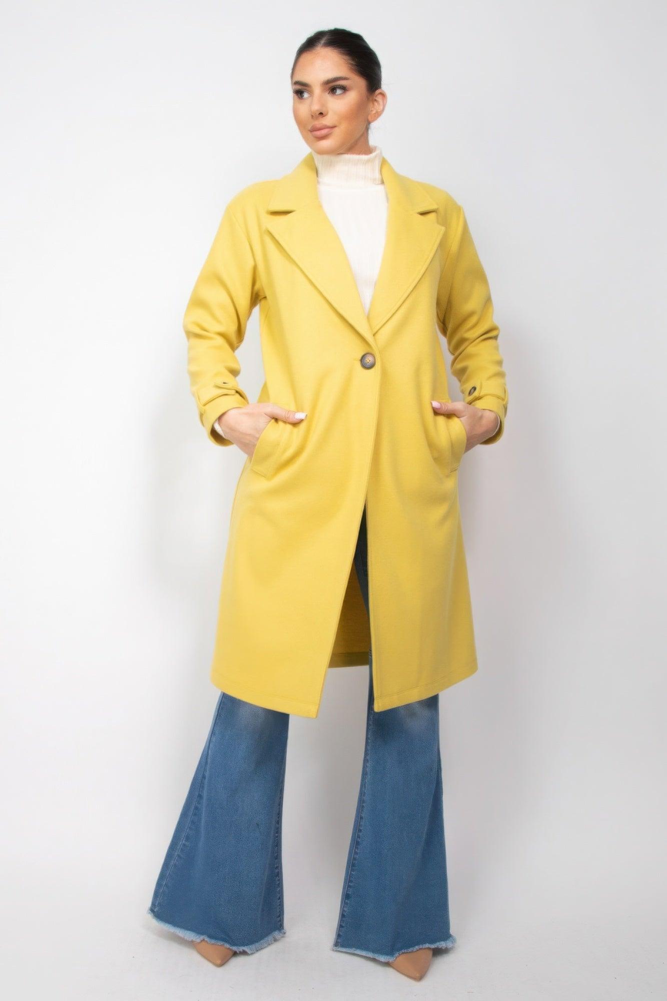 Collar pocketed coat | Mixtshop LLC