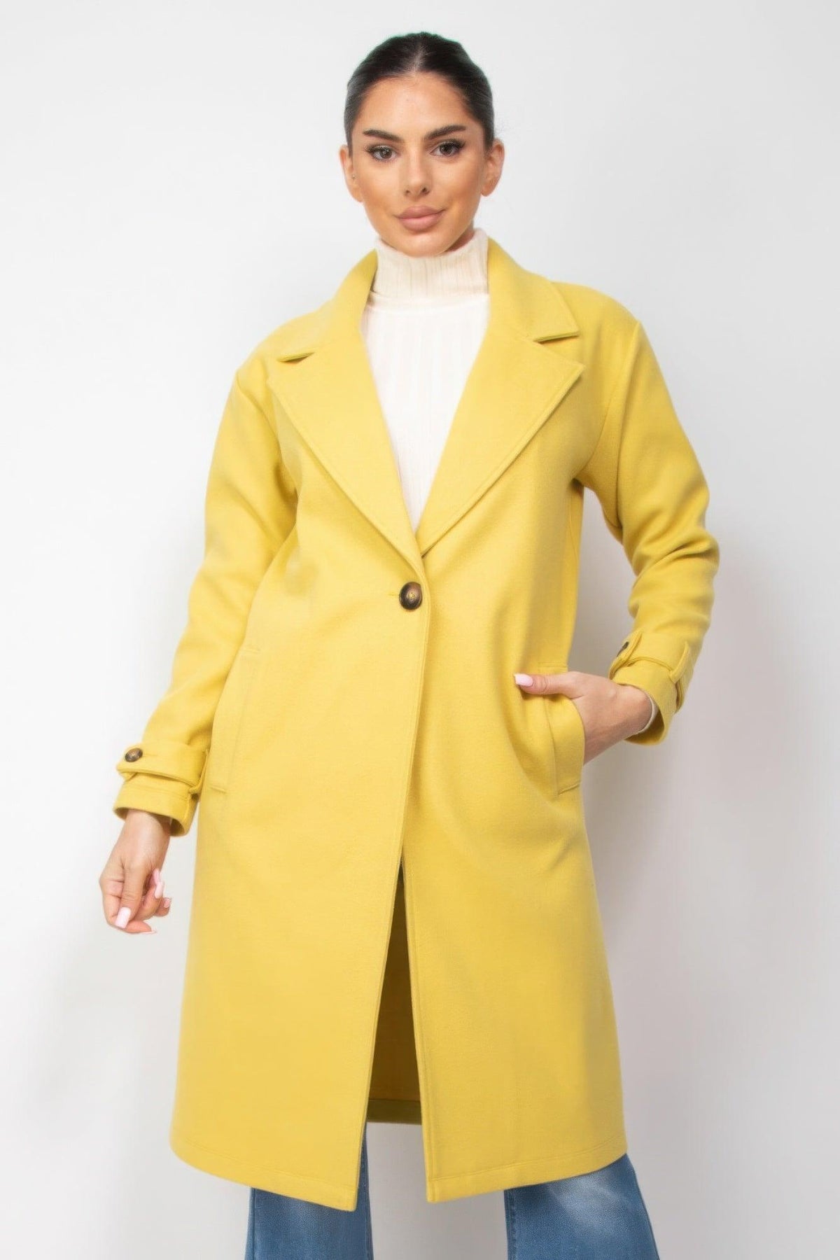 Collar pocketed coat | Mixtshop LLC