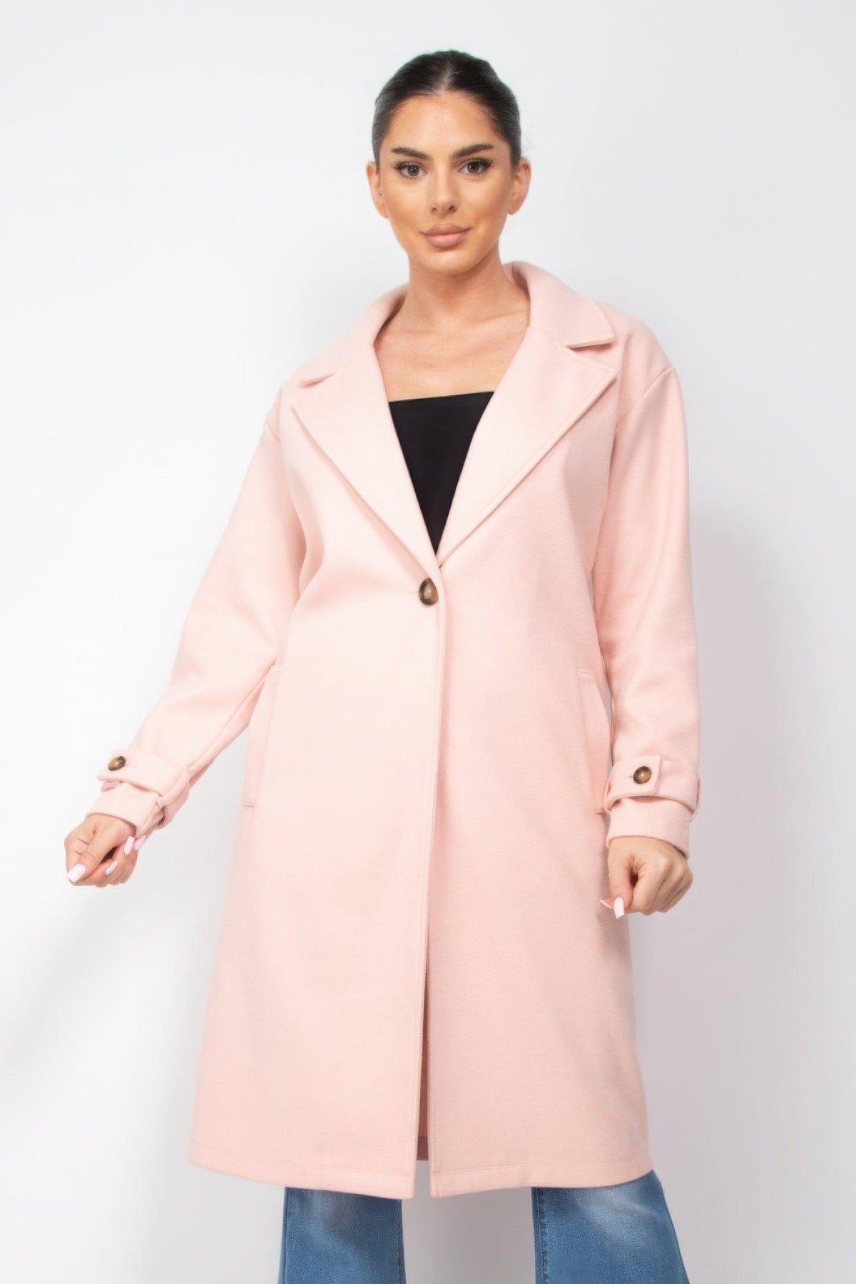 Collar pocketed coat | Mixtshop LLC