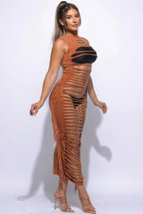 Fringe Cut Out Maxi Dress | Mixtshop LLC