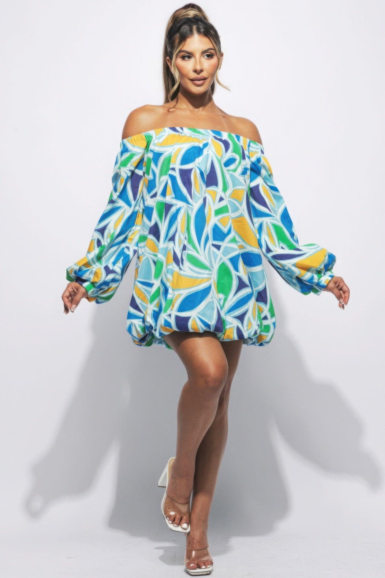 Off Shoulder Bubble Dress | Mixtshop LLC