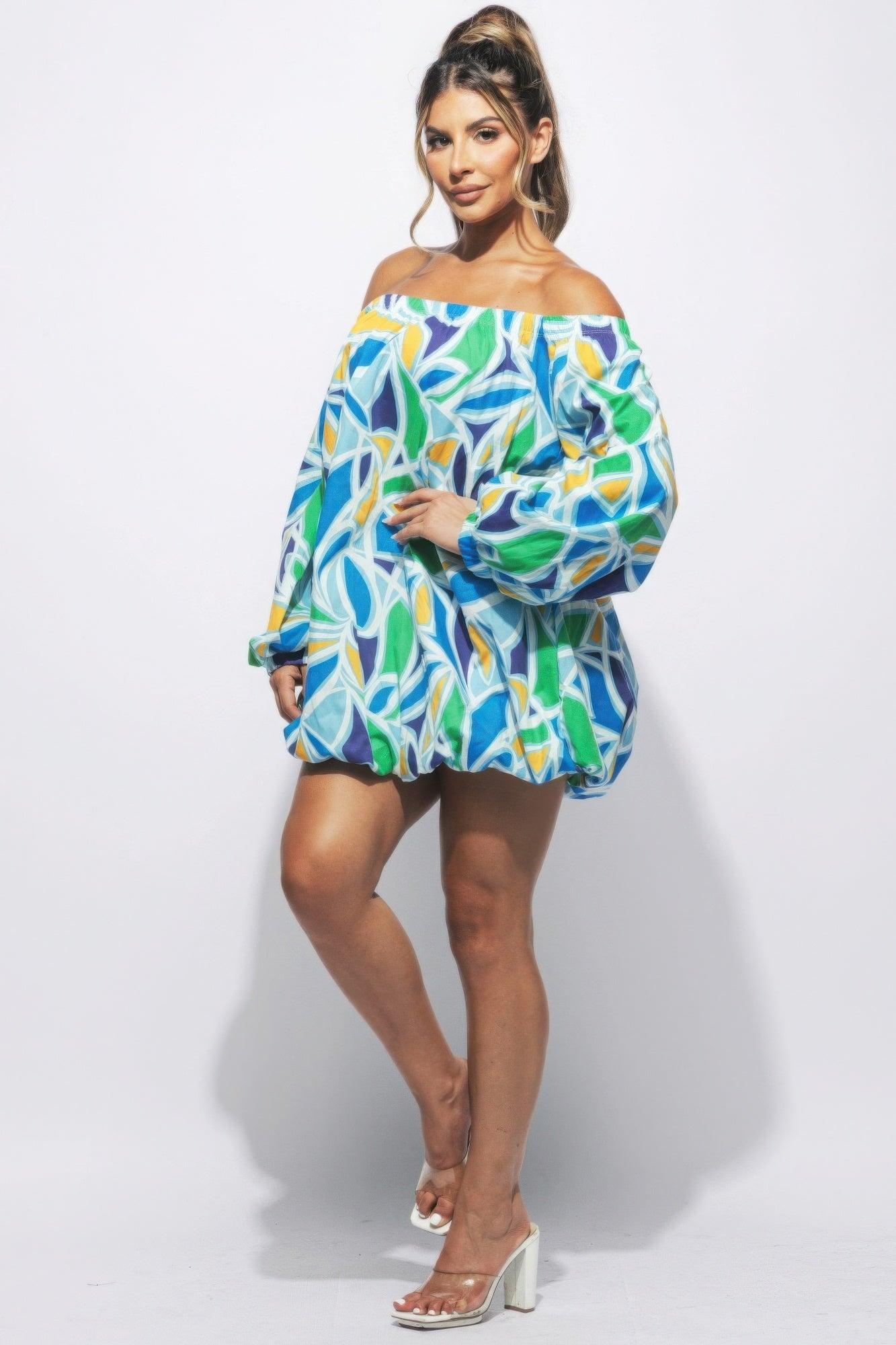 Off Shoulder Bubble Dress | Mixtshop LLC