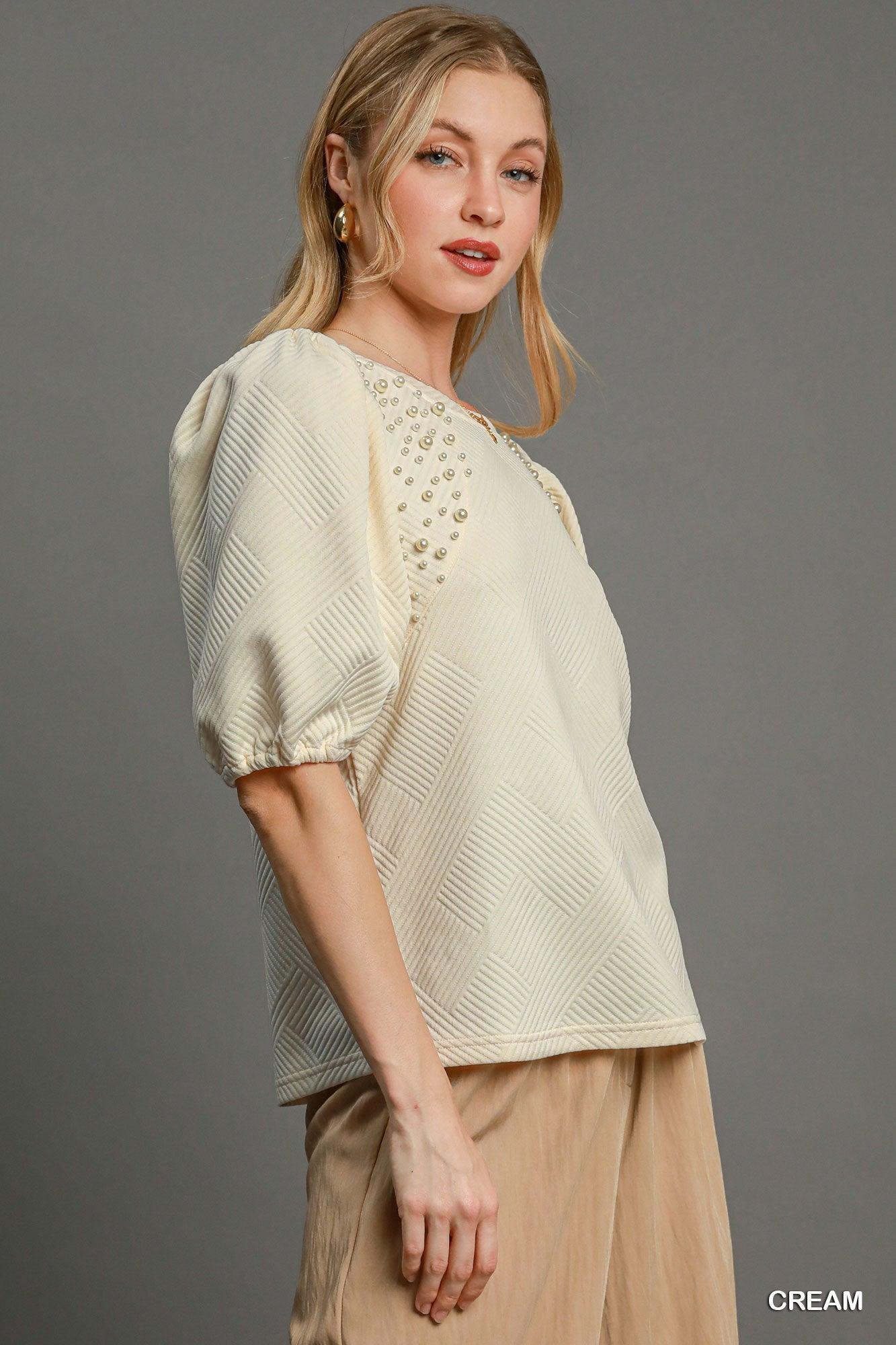 Puff Sleeve Knit Top | Mixtshop LLC