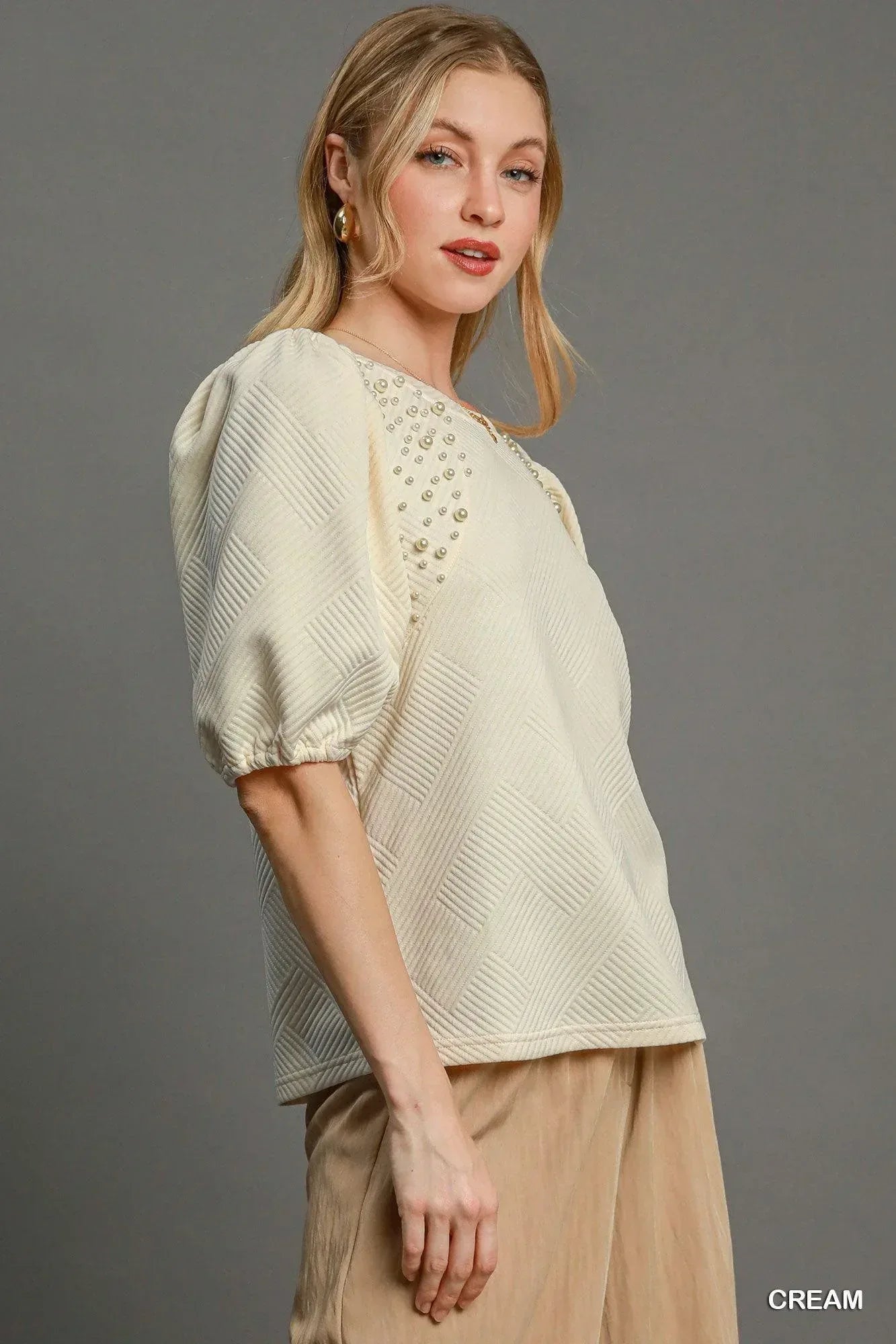 Puff Sleeve Knit Top | Mixtshop LLC