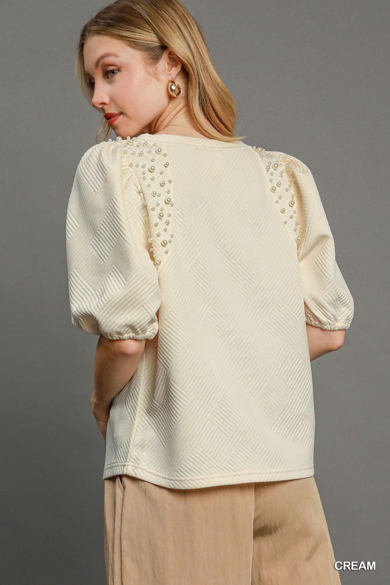 Puff Sleeve Knit Top | Mixtshop LLC