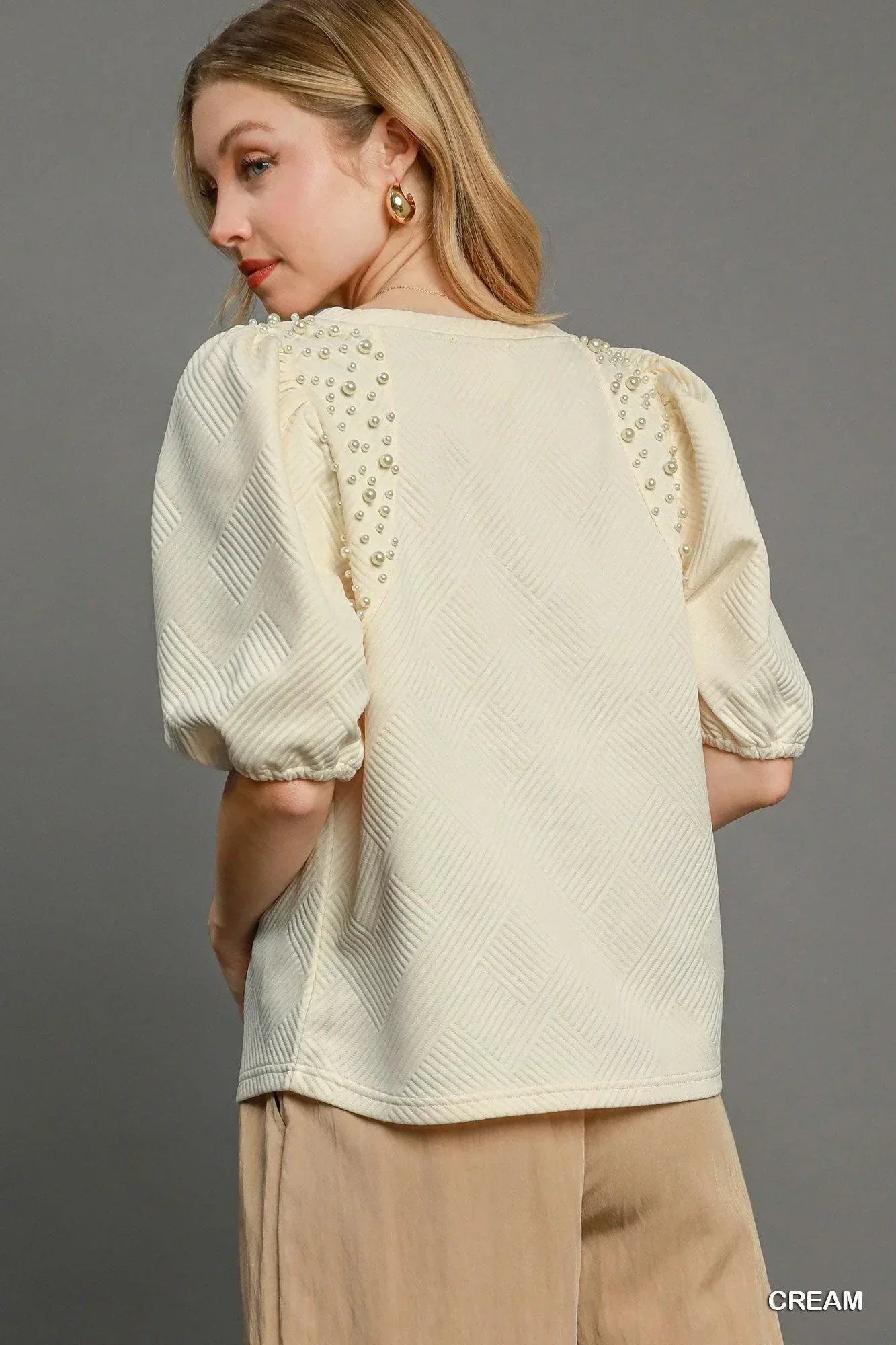 Puff Sleeve Knit Top | Mixtshop LLC
