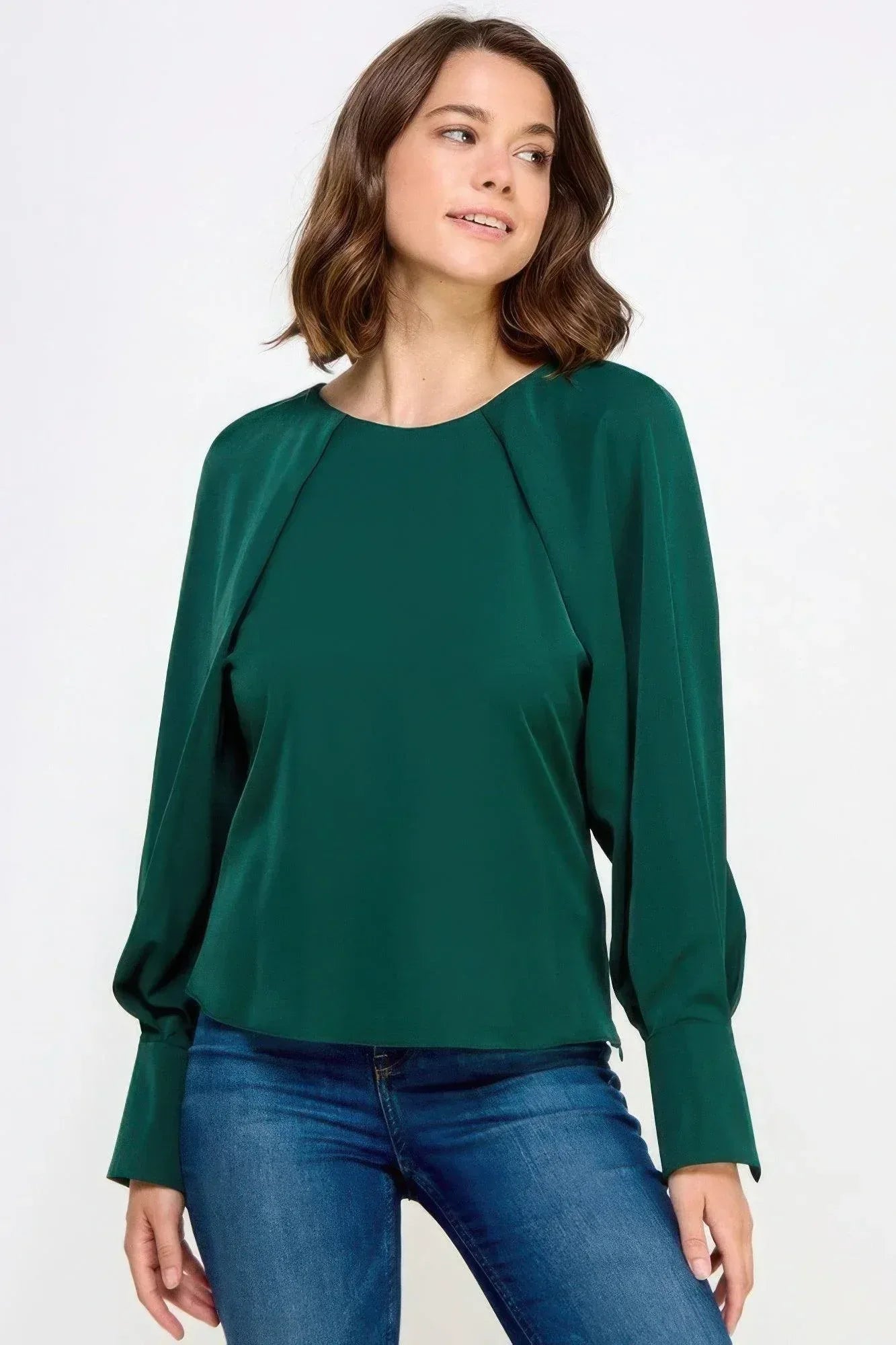 Raglan Long Sleeve Top With Back Neck Tie | Mixtshop LLC
