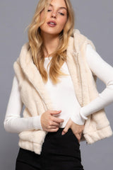 Hoodie Faux Fur Vest | Mixtshop LLC