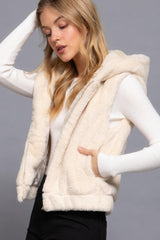 Hoodie Faux Fur Vest | Mixtshop LLC