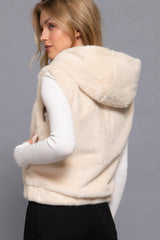 Hoodie Faux Fur Vest | Mixtshop LLC