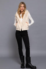 Hoodie Faux Fur Vest | Mixtshop LLC