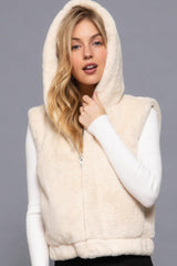 Hoodie Faux Fur Vest | Mixtshop LLC