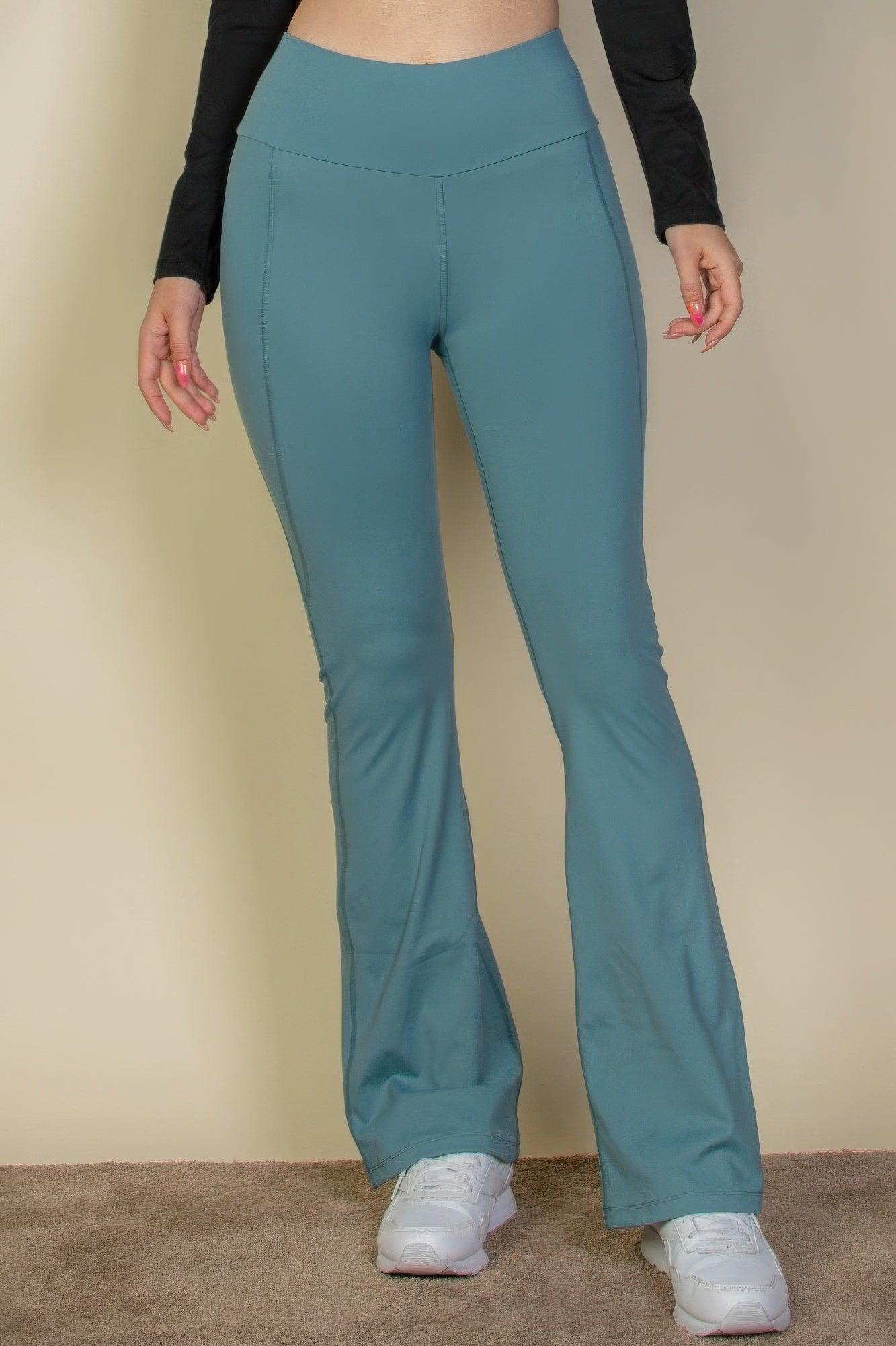Wide waistband flare leg pants | Mixtshop LLC Main image