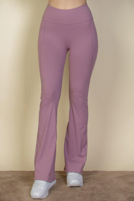 Wide waistband flare leg pants | Mixtshop LLC