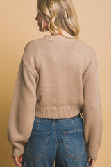 Mid cropped flower cardigan | Mixtshop LLC