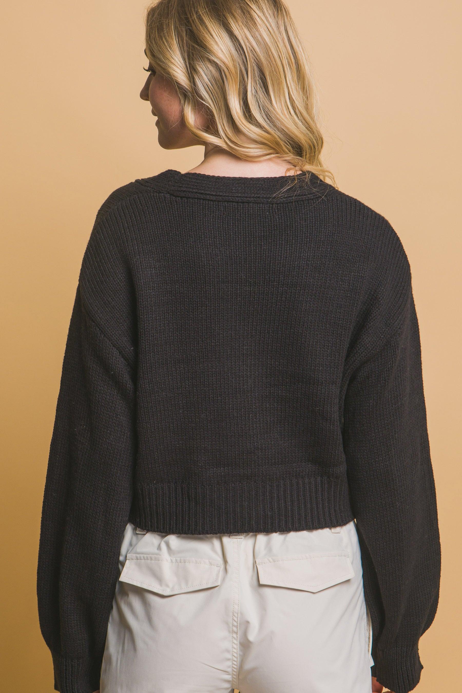 Mid cropped flower cardigan | Mixtshop LLC