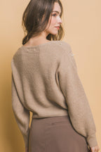Pearl details sweater | Mixtshop LLC