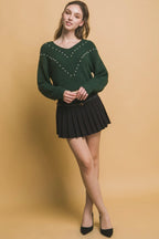 Pearl details sweater | Mixtshop LLC