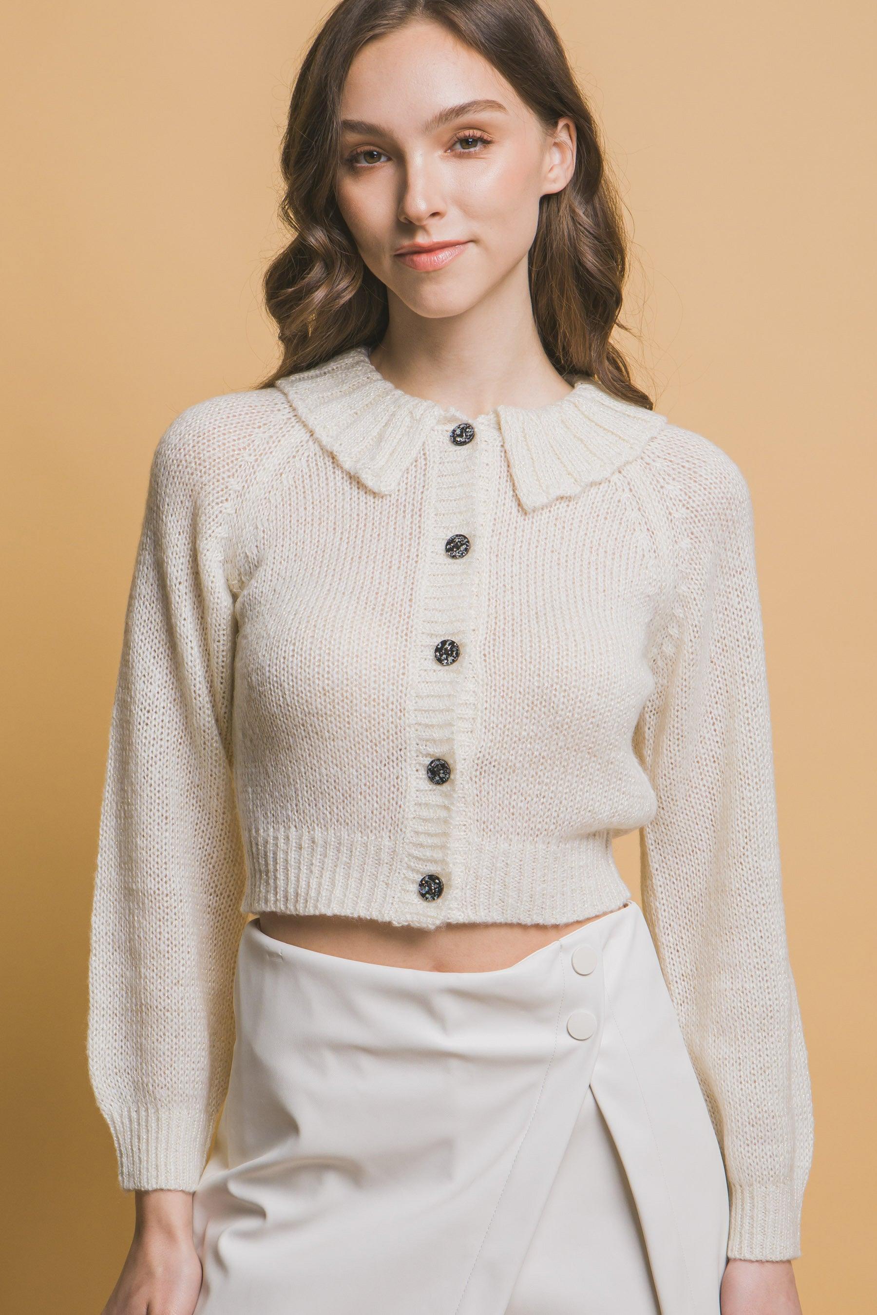 Short collard sweater | Mixtshop LLC Main image