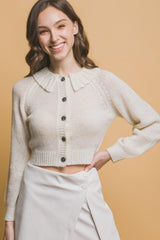 Short collard sweater | Mixtshop LLC