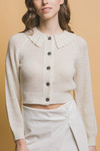 Short collard sweater | Mixtshop LLC