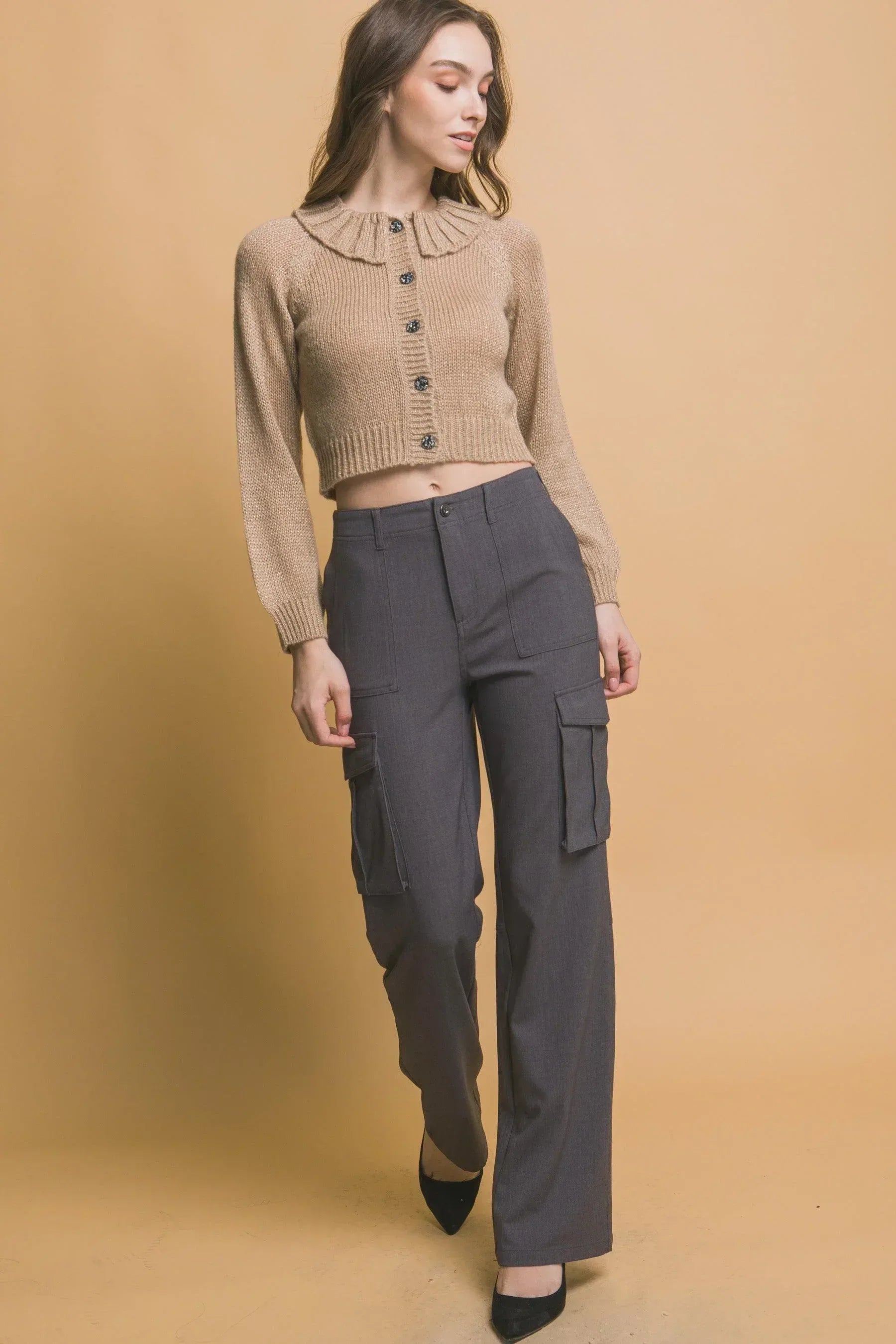Short collard sweater Secondary image