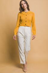 Short collard sweater | Mixtshop LLC
