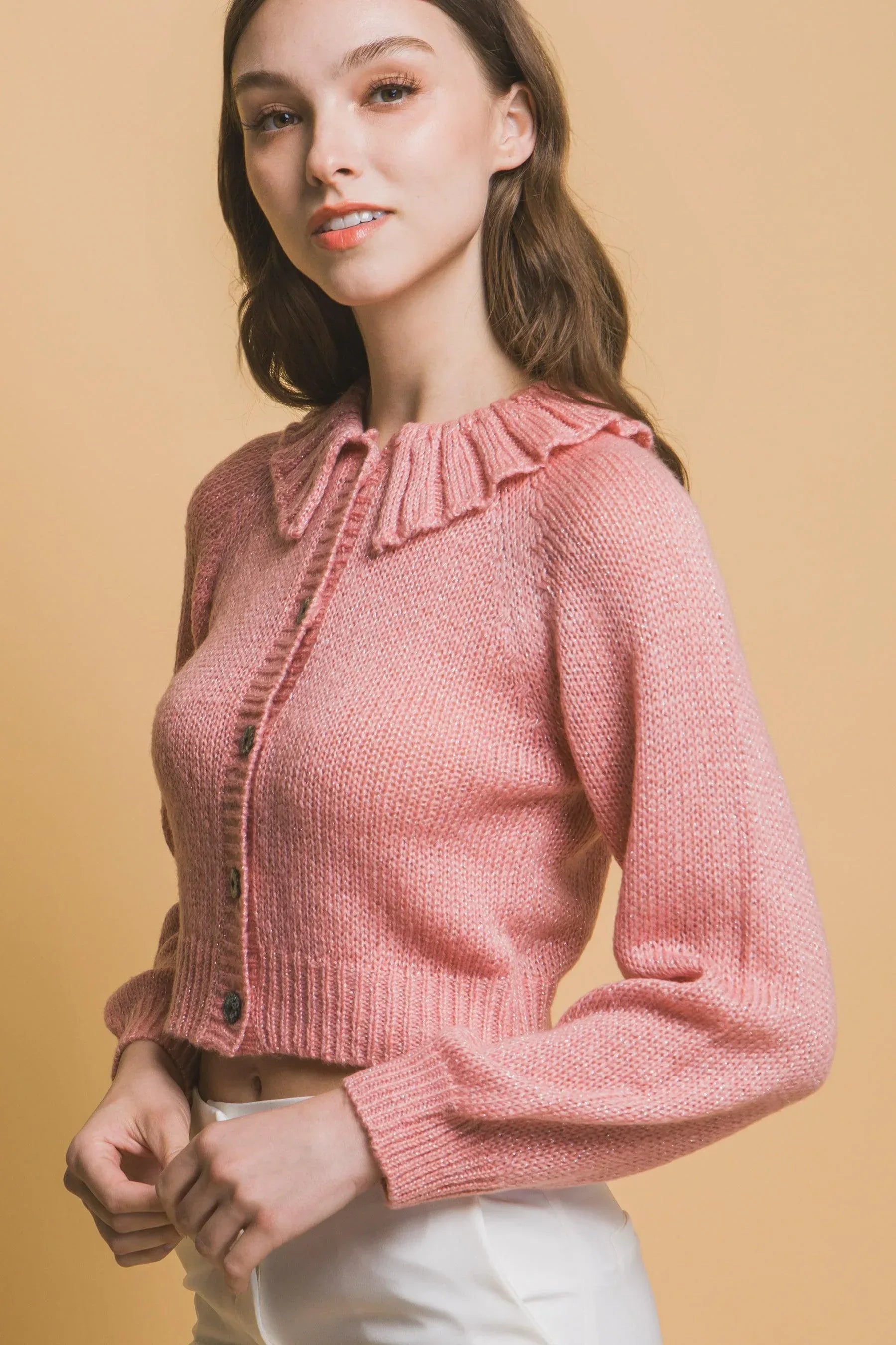 Short collard sweater | Mixtshop LLC