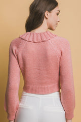 Short collard sweater | Mixtshop LLC