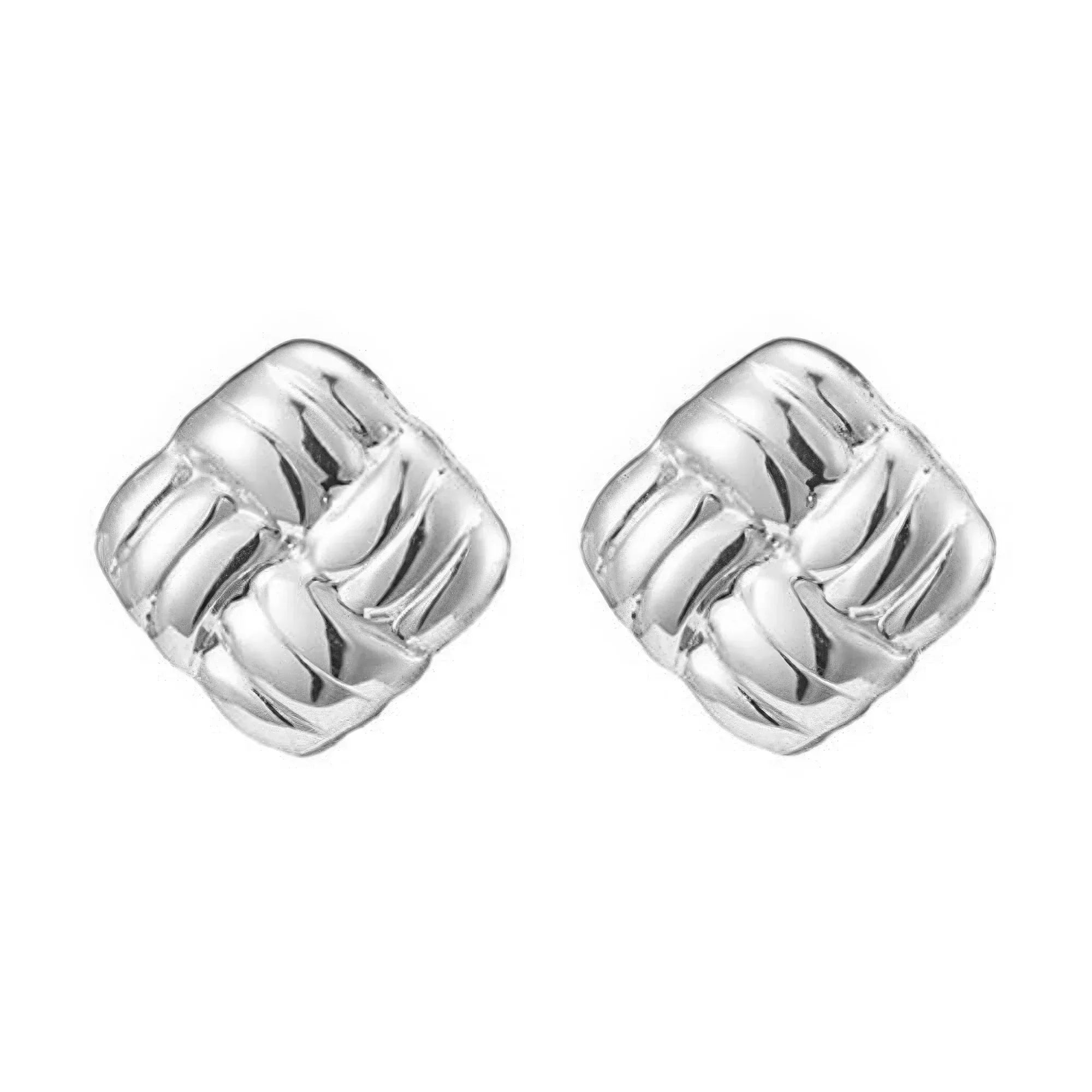 Gold plated stainless steel button earring Secondary image