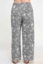 Plisse Palm Print Pants | Mixtshop LLC