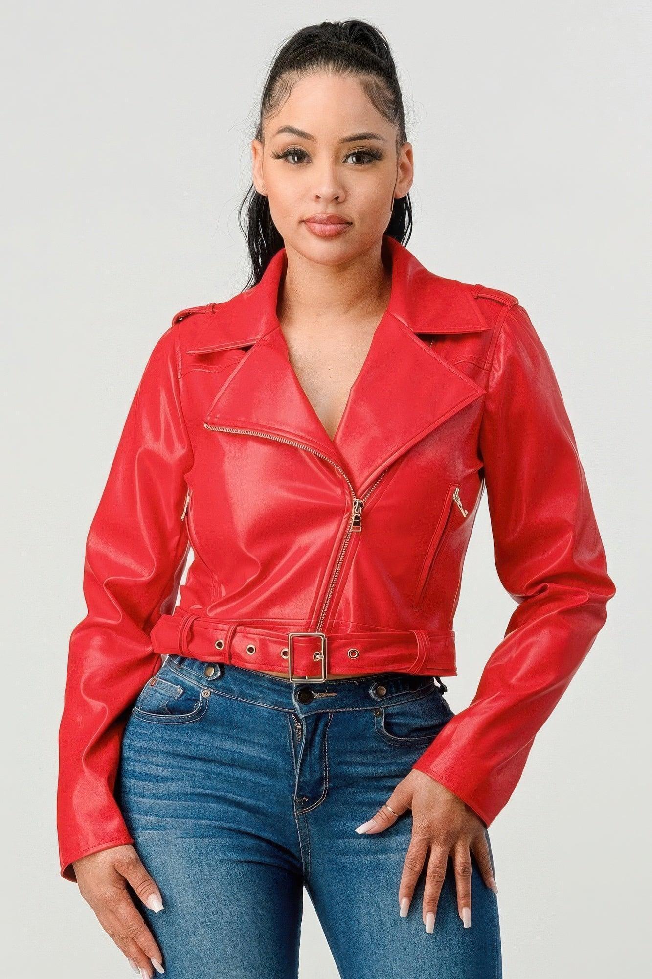 Pu Leather Jacket | Mixtshop LLC Main image
