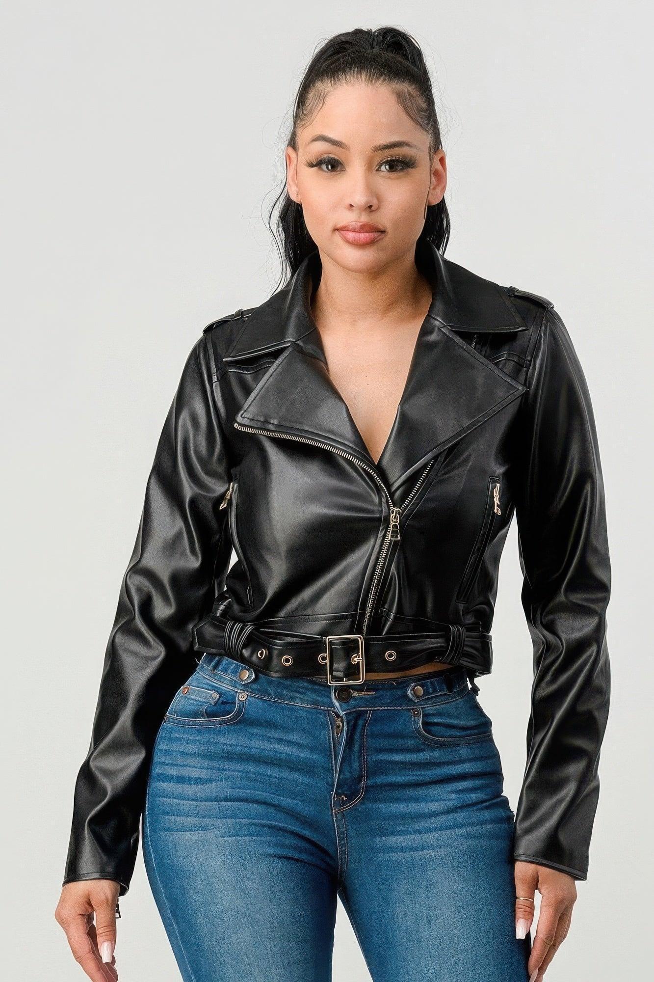 Pu Leather Jacket | Mixtshop LLC Main image